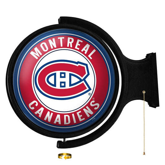 Montreal Canadiens: Original Round Rotating Lighted Wall Sign - The Fan-Brand