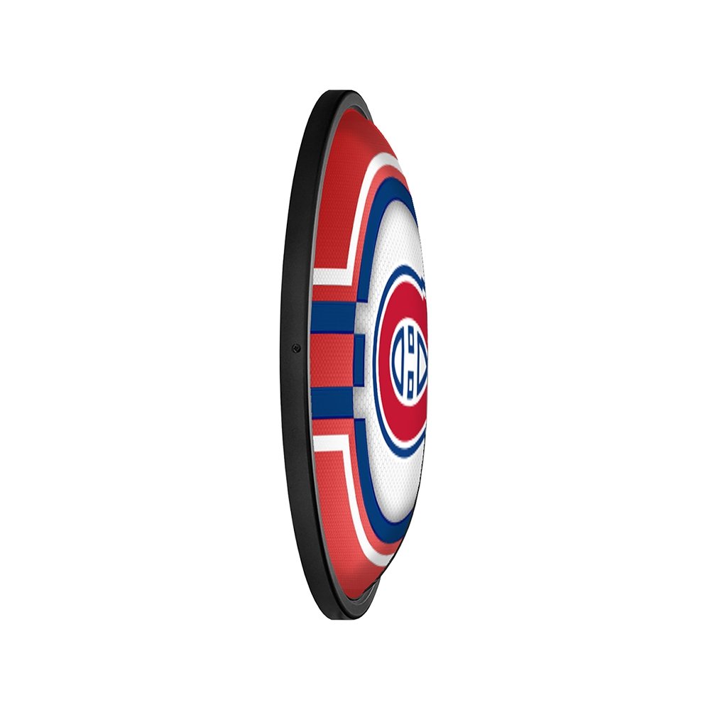 Montreal Canadiens: Oval Slimline Lighted Wall Sign - The Fan-Brand