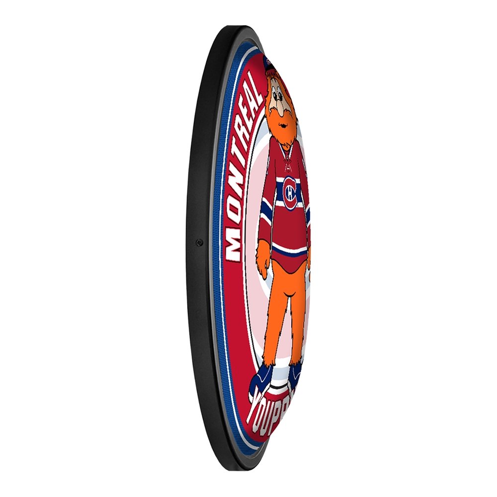 Montreal Canadiens: Youppi! - Round Slimline Lighted Wall Sign - The Fan-Brand