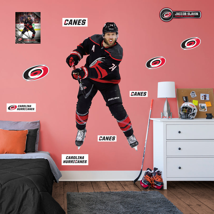 Jaccob Slavin - RealBig Collection - Official NHL - Carolina Hurricanes - Reusable Vinyl Wall Decals