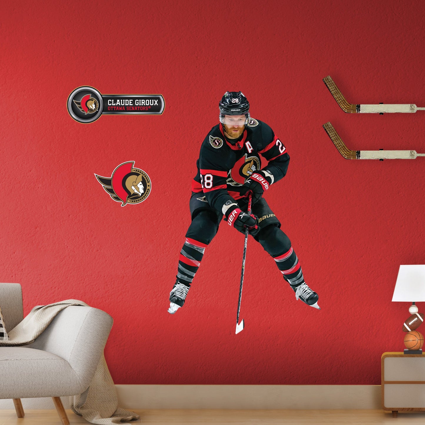 Ottawa Senators: Claude Giroux - Officially Licensed NHL Removable Adhesive Decal