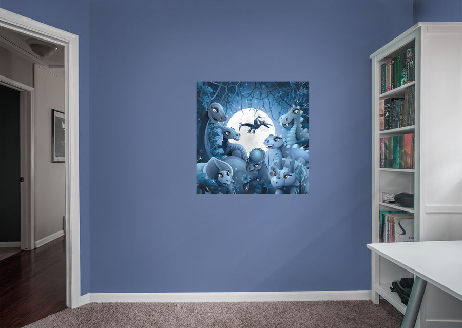 Dinosaurs:  Friends Mural        -   Removable Wall   Adhesive Decal