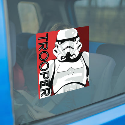 Stormtrooper TROOPER Pop Art Window Cling - Officially Licensed Star Wars Removable Window Static Decal