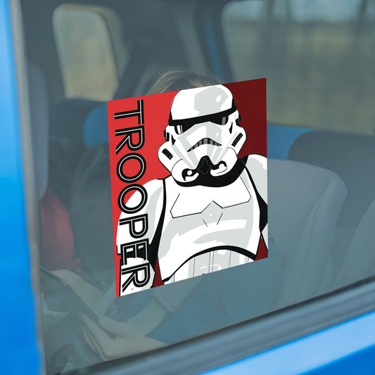 Stormtrooper TROOPER Pop Art Window Cling        - Officially Licensed Star Wars Removable Window   Static Decal
