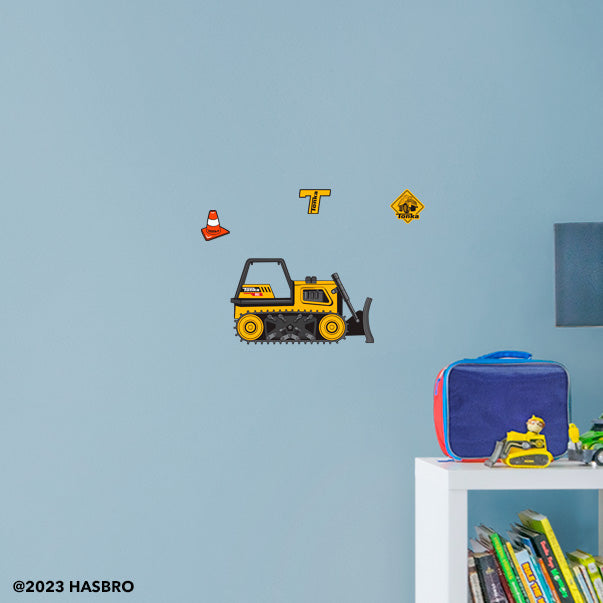 Tonka Trucks: Bulldozer Classic RealBig - Officially Licensed Hasbro Removable Adhesive Decal