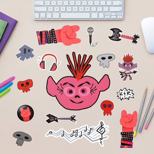Trolls World Tour: Queen Barb Collection - Officially Licensed Removable Device Decals