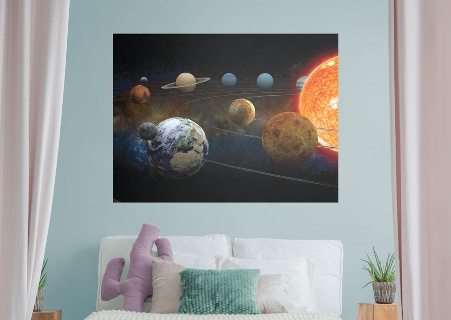 Planets: Planets Mural        -   Removable     Adhesive Decal