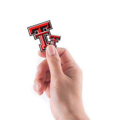 Sheet of 5 -Texas Tech U: Texas Tech Red Raiders 2021 Logo Minis        - Officially Licensed NCAA Removable    Adhesive Decal