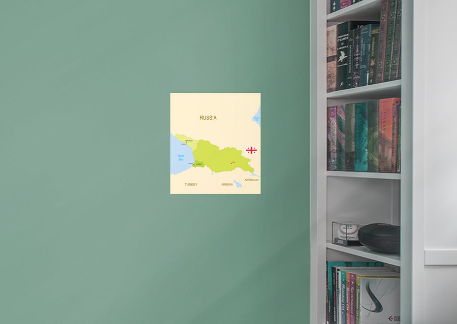 Maps of Europe: Georgia Mural        -   Removable Wall   Adhesive Decal