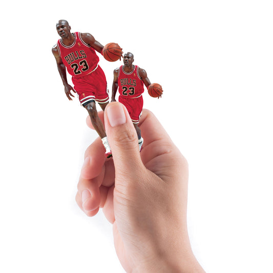 Sheet of 5 -Chicago Bulls: Michael Jordan 2021 Dribbling MINIS        - Officially Licensed NBA Removable    Adhesive Decal