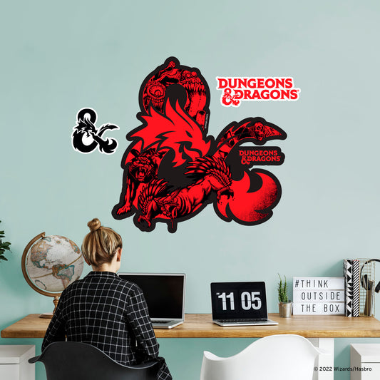 Dungeons & Dragons:  Monster Ampersand Icon        - Officially Licensed Hasbro Removable     Adhesive Decal