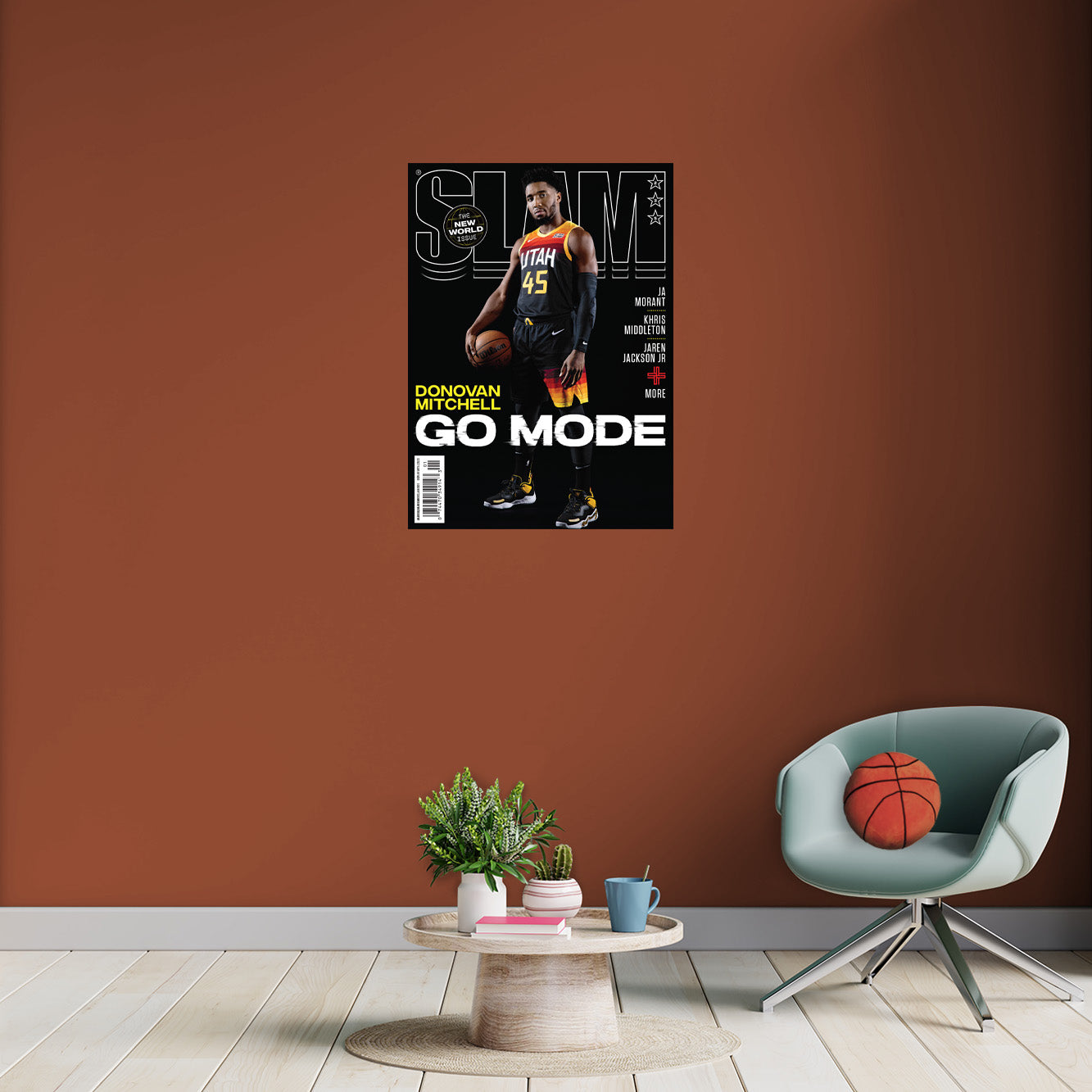 Utah Jazz: Donovan Mitchell SLAM Magazine 235 Cover Poster - Officially Licensed NBA Removable Adhesive Decal