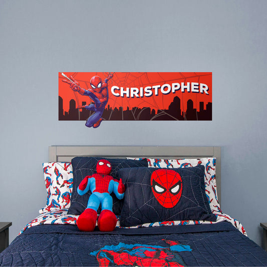 Spider-Man: Personalized Name - Officially Licensed Removable Transfer Decal