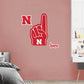 Nebraska Cornhuskers:    Foam Finger        - Officially Licensed NCAA Removable     Adhesive Decal