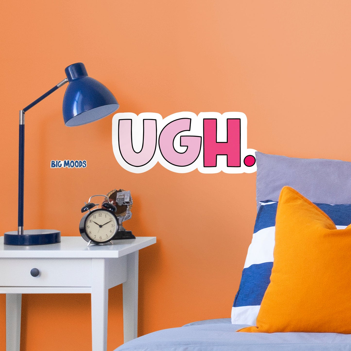 Ugh (Pink)        - Officially Licensed Big Moods Removable     Adhesive Decal