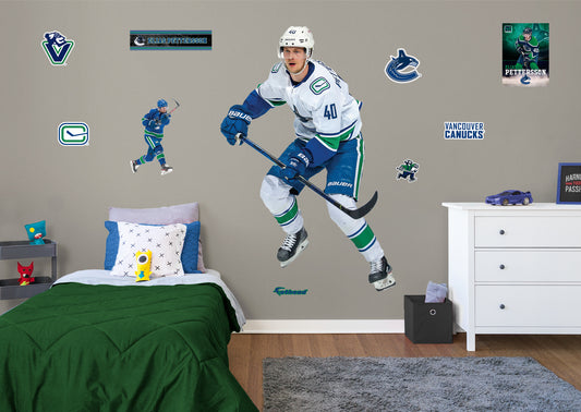 Vancouver Canucks: Elias Pettersson         - Officially Licensed NHL Removable Wall   Adhesive Decal