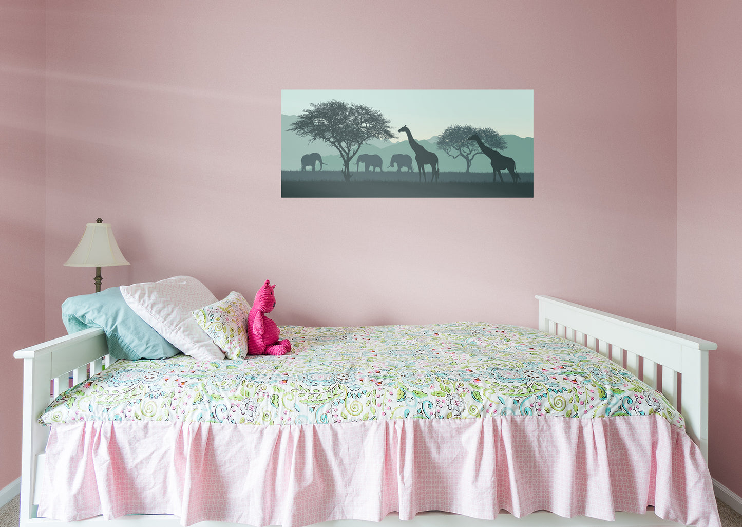 Jungle:  Wildlife Mural        -   Removable Wall   Adhesive Decal
