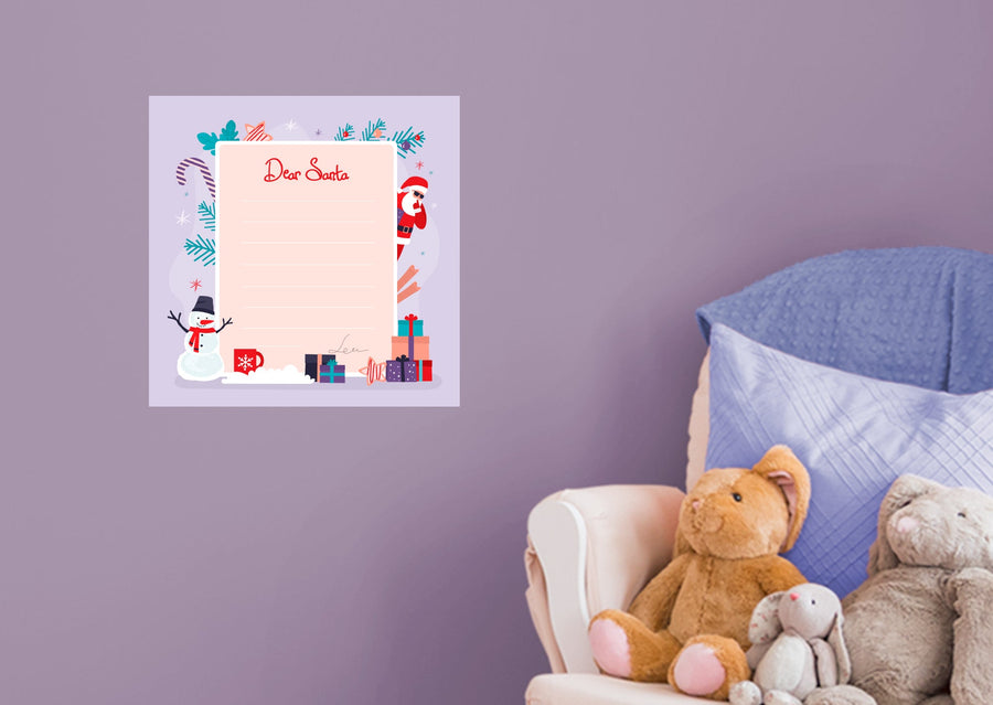 Christmas: Cool Santa Dry Erase - Removable Adhesive Decal