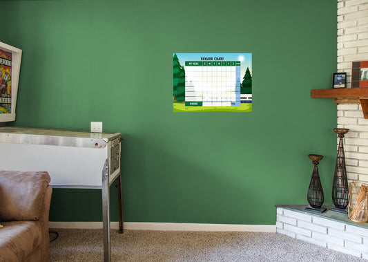 Chart: Trains Forest Dry Erase        -   Removable Wall   Adhesive Decal