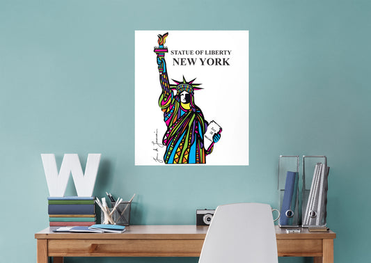 Dream Big Art:  Nyc Liberty Mural        - Officially Licensed Juan de Lascurain Removable Wall   Adhesive Decal