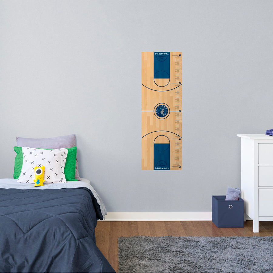 Minnesota Timberwolves - Growth Chart - Official NBA - Reusable Vinyl Wall Decal