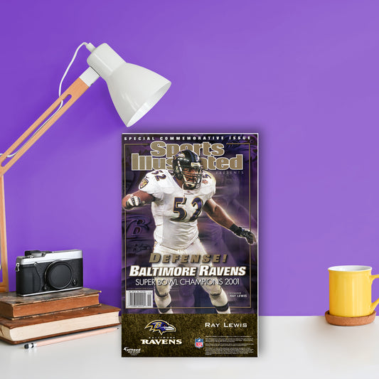 Baltimore Ravens: Ray Lewis February 2001 Super Bowl XXXV Commemorative Sports Illustrated Cover  Mini   Cardstock Cutout  - Officially Licensed NFL    Stand Out