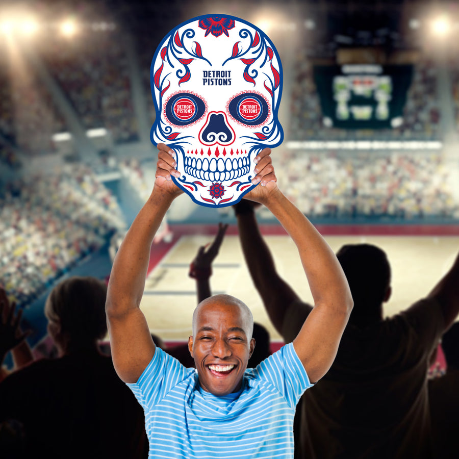 Skull - Big Head - Official NBA - Detroit Pistons - Foam Core Cutout
