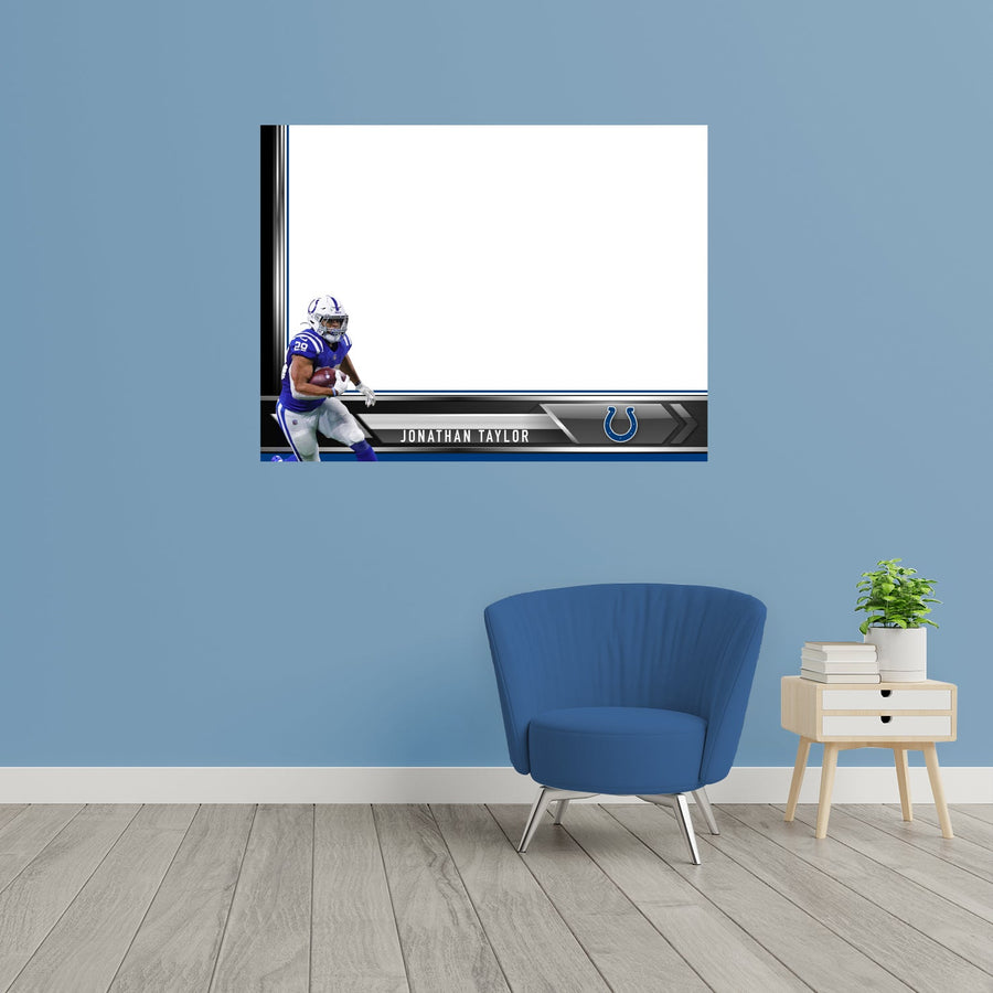 Indianapolis Colts - Jonathan Taylor - Dry Erase Whiteboard - Official NFL - Reusable Vinyl Wall Decal