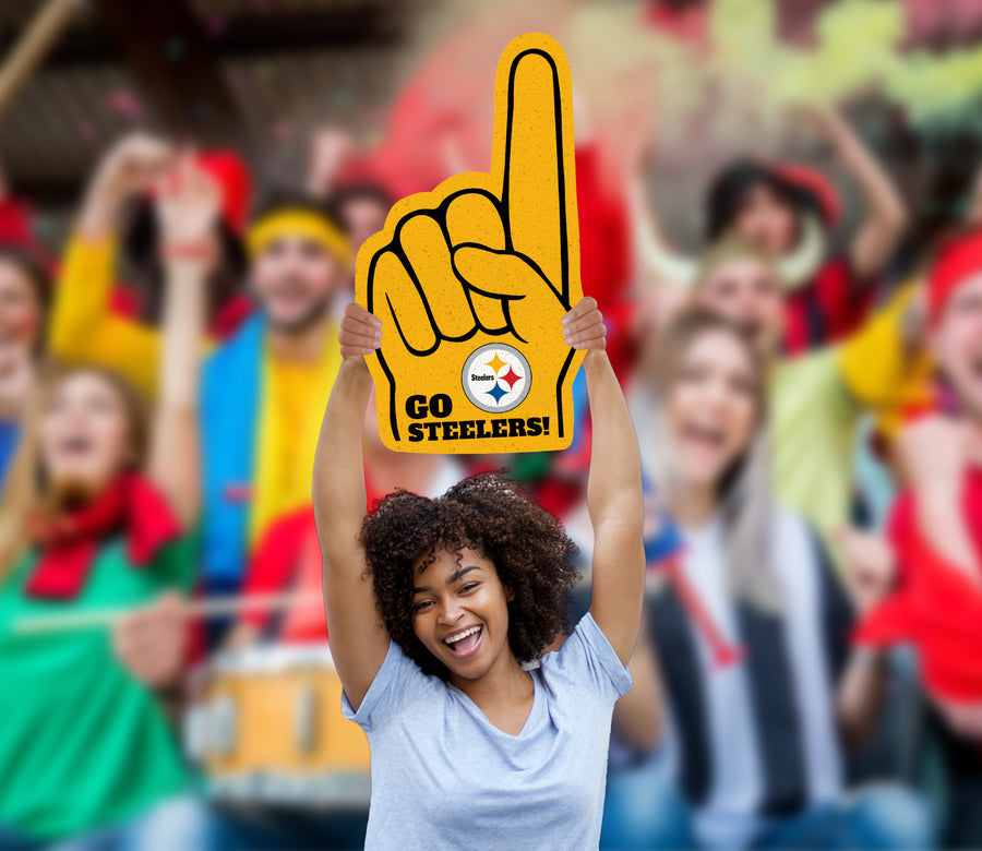 Foam Finger - Big Head - Official NFL - Pittsburgh Steelers - Foam Core Cutout