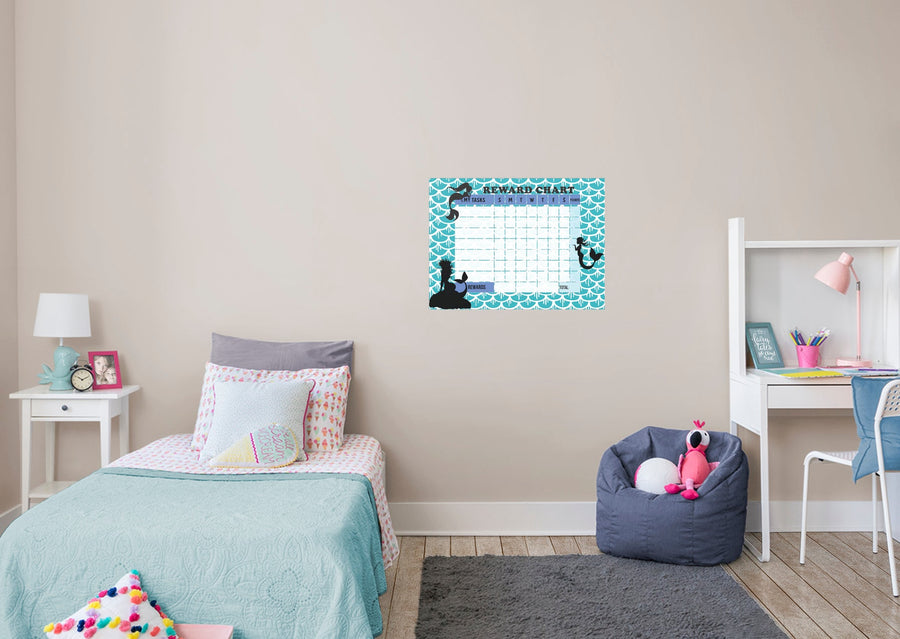 Magical Creatures: Mermaid Silhouette Dry Erase        -   Removable Wall   Adhesive Decal