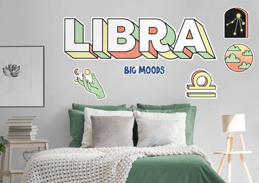 Zodiac: Libra         - Officially Licensed Big Moods Removable     Adhesive Decal