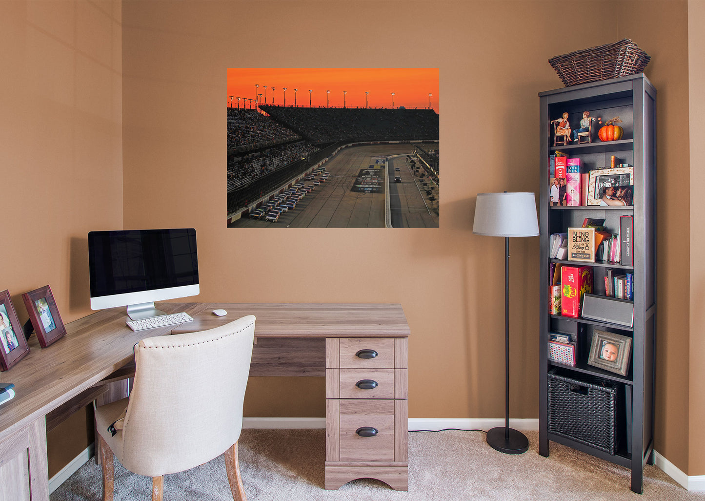 Darlington Raceway - Twilight Mural - Peel & Stick Poster - Official NASCAR - Reusable Vinyl Wall Decal