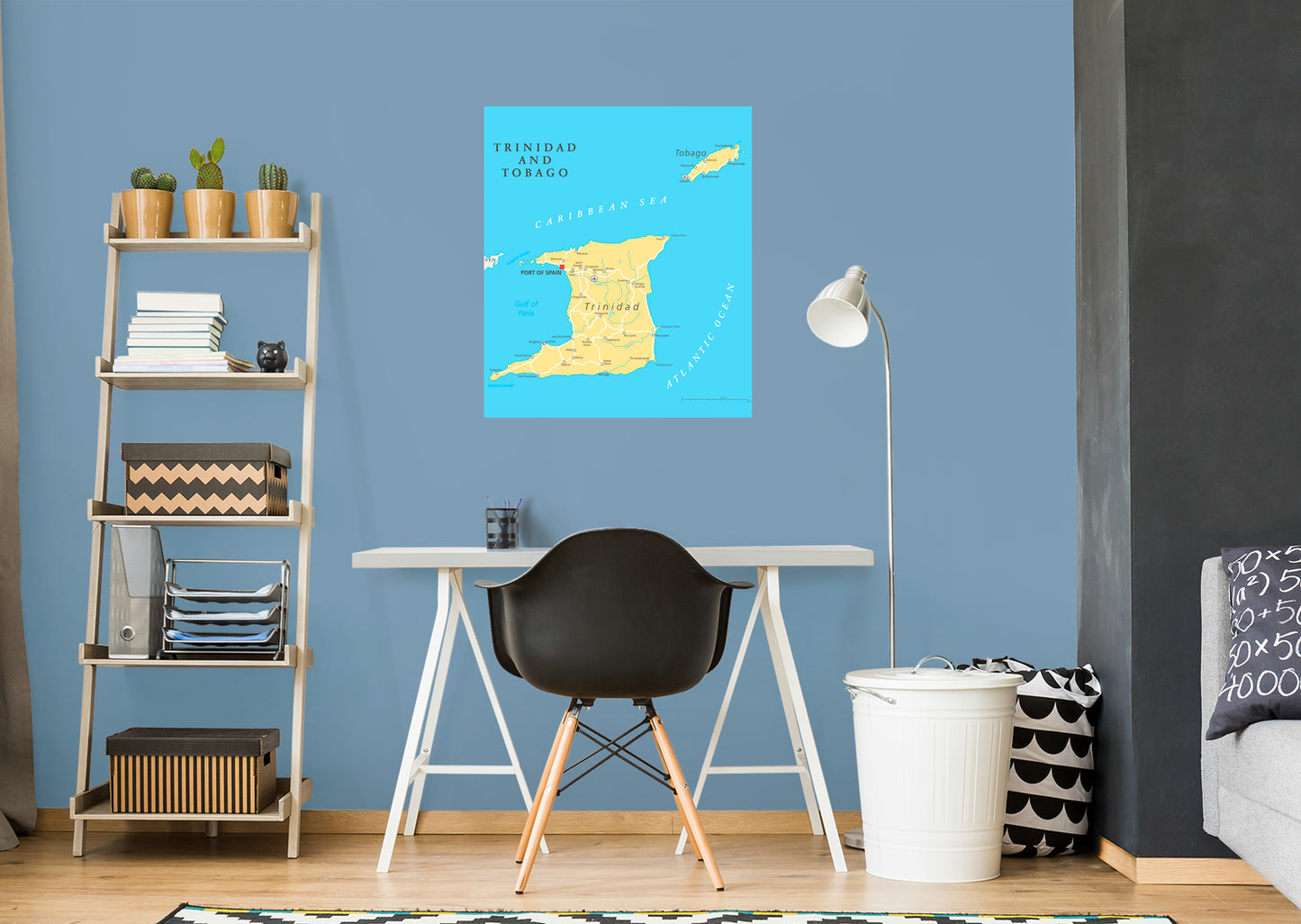 Maps of North America: Trinidad and Tobago Mural        -   Removable Wall   Adhesive Decal