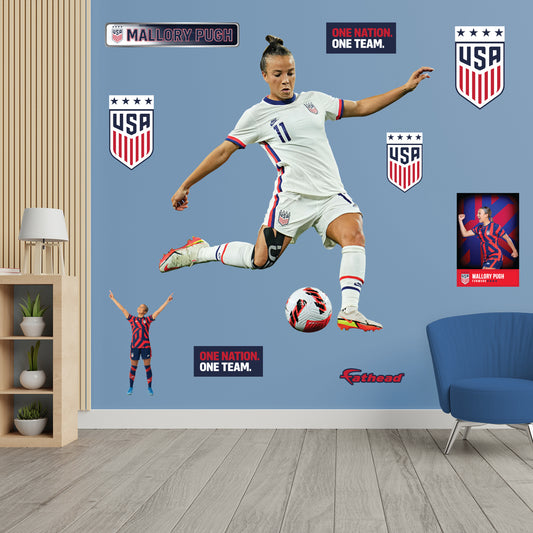 Mallory Swanson 2022 RealBig        - Officially Licensed USWNT Removable     Adhesive Decal