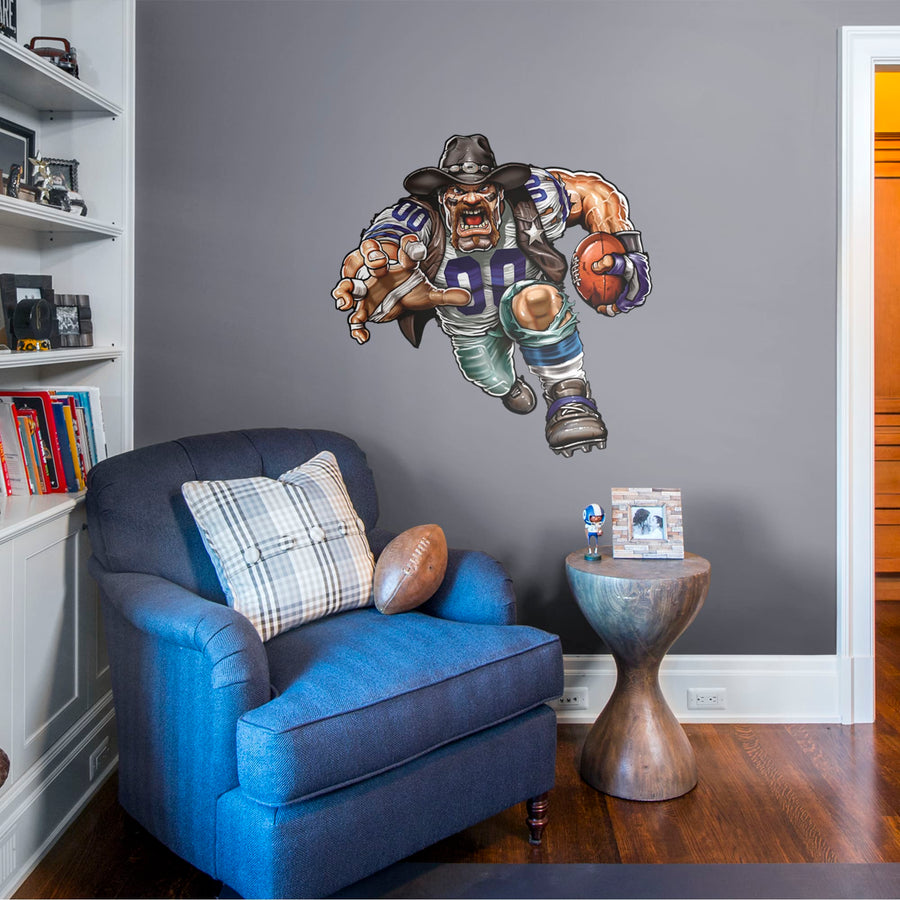 Crusher Cowboy - RealBig Collection - Official NFL - Dallas Cowboys - Reusable Vinyl Wall Decals
