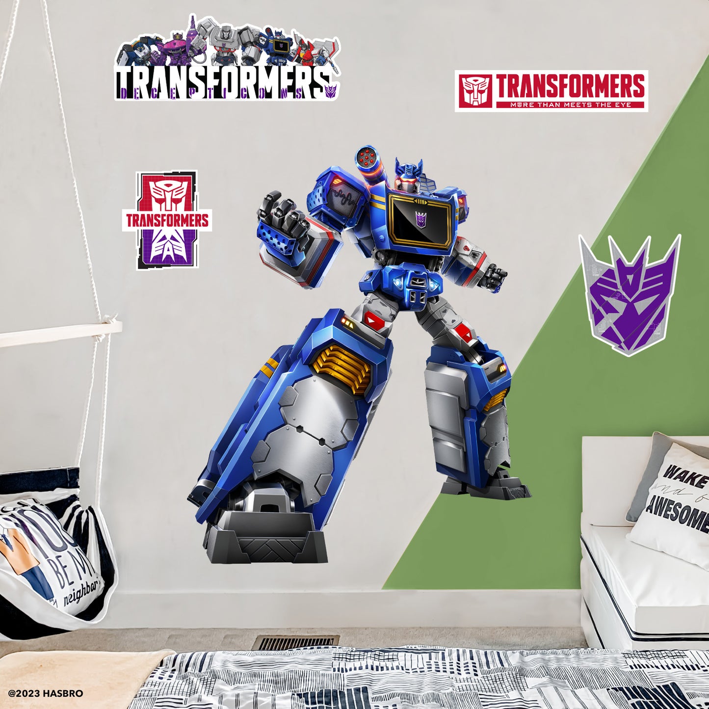 Transformers: Soundwave RealBig        - Officially Licensed Hasbro Removable     Adhesive Decal