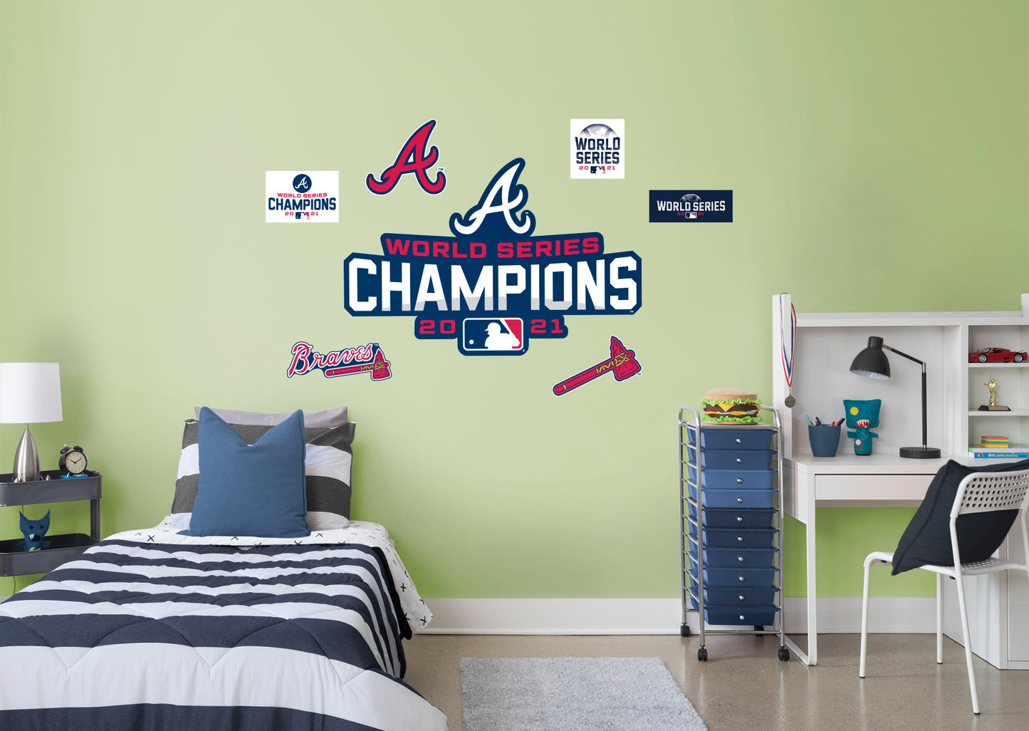 Atlanta Braves: 2021 World Series Champions Logo - Officially Licensed MLB Removable Adhesive Decal