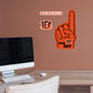 Cincinnati Bengals: Foam Finger - Officially Licensed NFL Removable Adhesive Decal
