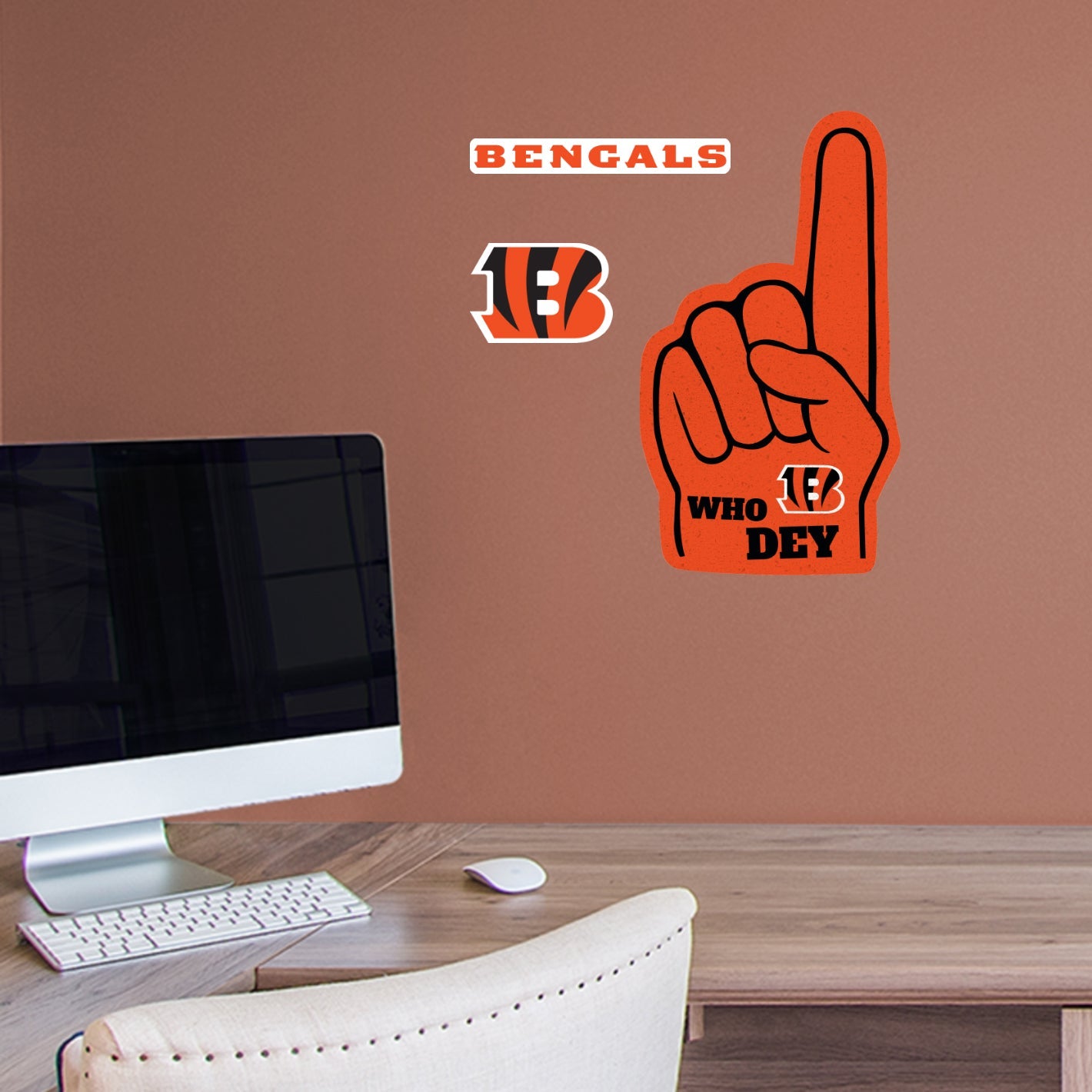 Cincinnati Bengals: Foam Finger - Officially Licensed NFL Removable Adhesive Decal