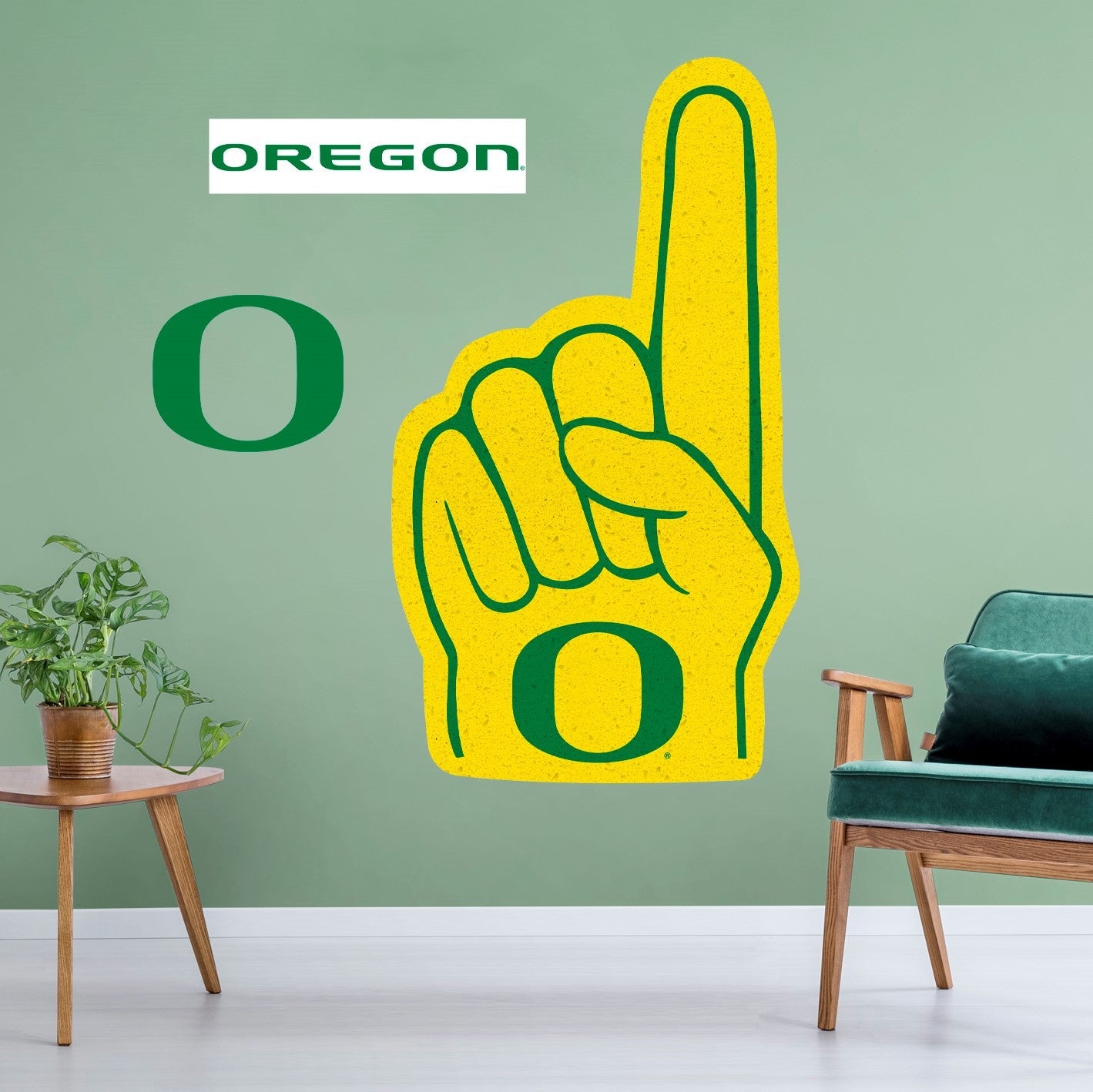 Oregon Ducks: Foam Finger - Officially Licensed NCAA Removable Adhesive Decal