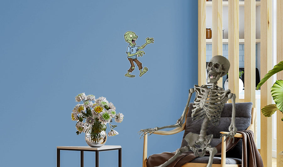 Halloween: Green Zombie Icon        -   Removable Wall   Adhesive Decal