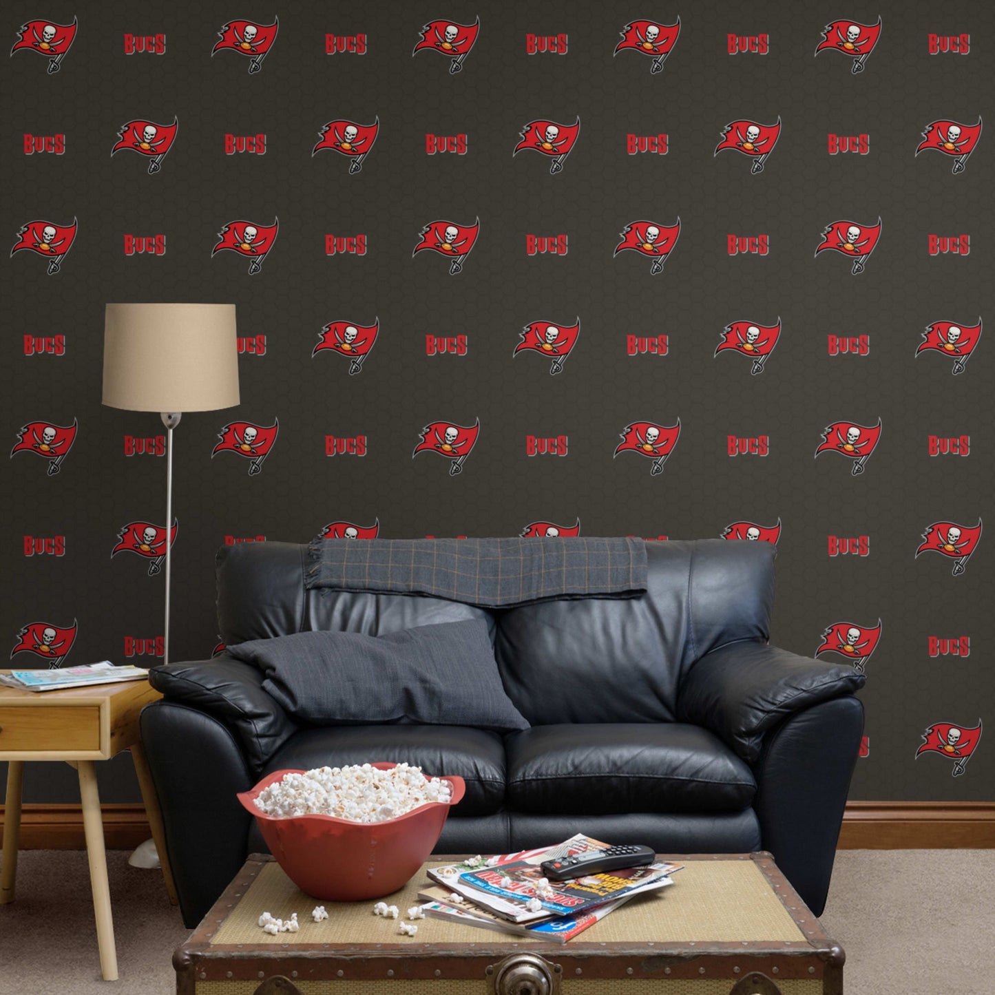 Atlanta Hawks Logo 4' L x 24' W Peel and Stick Wallpaper Roll Fathead Color: Gray, NFL Team: Tampa Bay Buccaneers