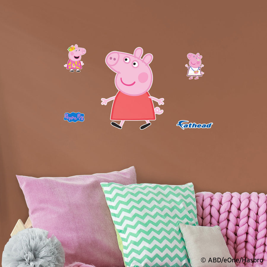 Peppa Pig - Peppa Pig - RealBig Collection - Official Hasbro - Reusable Vinyl Wall Decals