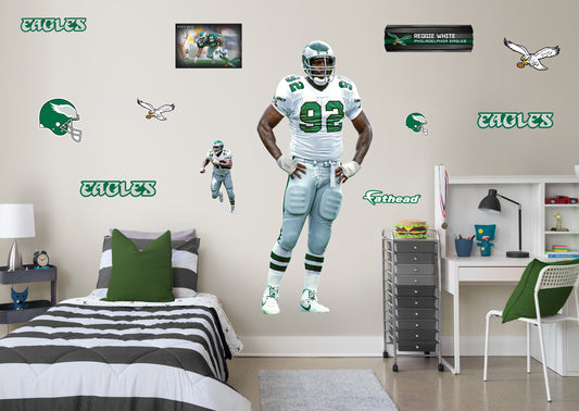 Philadelphia Eagles: Reggie White  Legend        - Officially Licensed NFL Removable Wall   Adhesive Decal