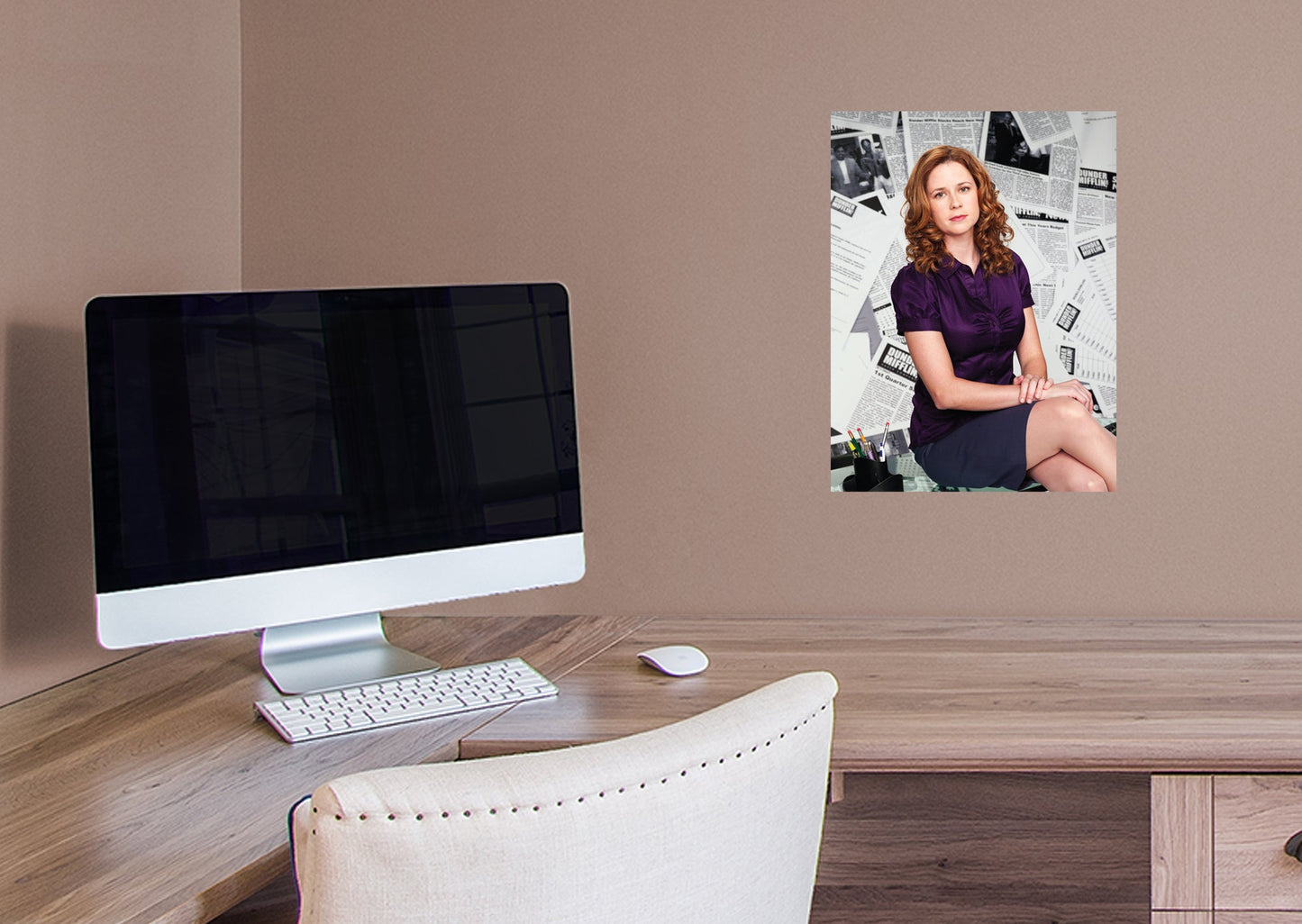 The Office: Pam Mural        - Officially Licensed NBC Universal Removable Wall   Adhesive Decal