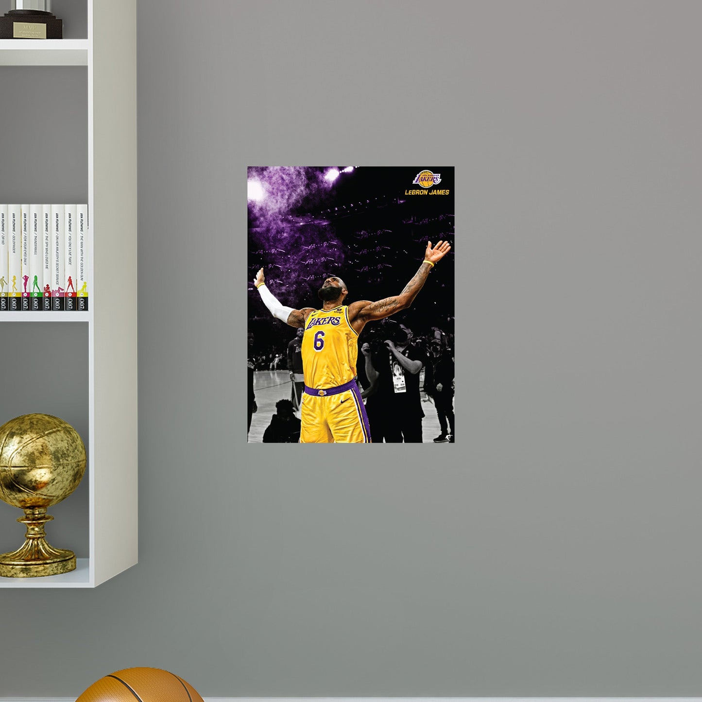 Los Angeles Lakers: LeBron James Chalk Poster - Officially Licensed NBA Removable Adhesive Decal