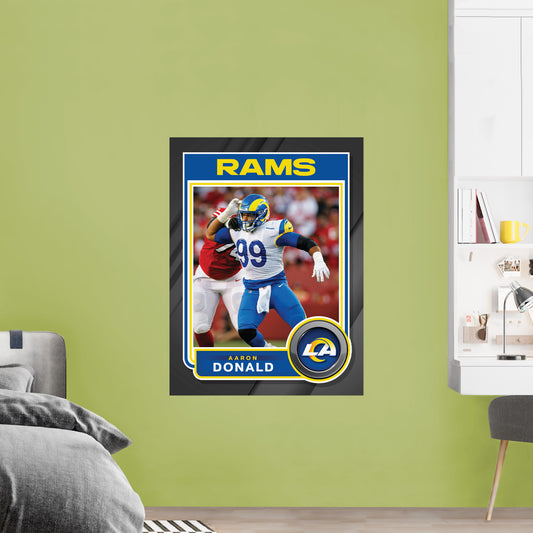 Los Angeles Rams: Aaron Donald  Poster        - Officially Licensed NFL Removable     Adhesive Decal