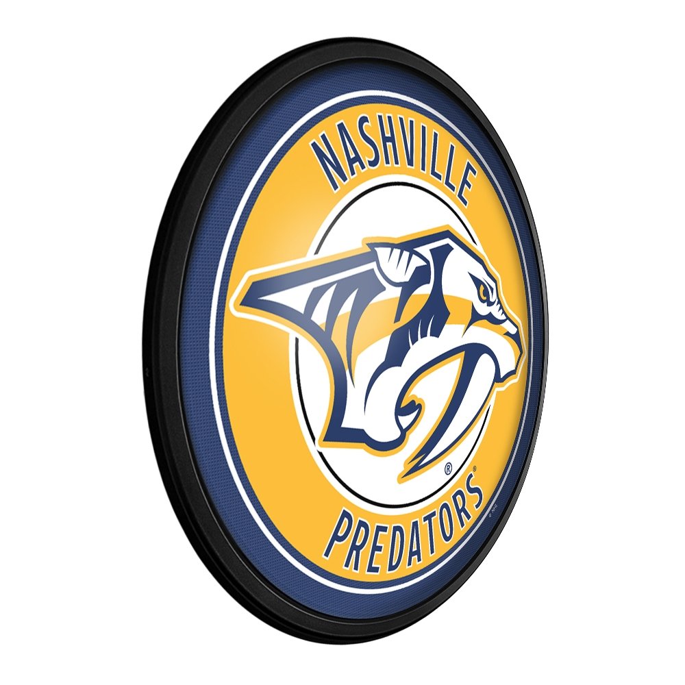 Nashville Predators: Round Slimline Lighted Wall Sign - The Fan-Brand