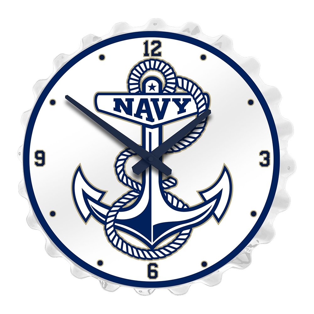 Navy Midshipmen: Anchor - Bottle Cap Wall Clock - The Fan-Brand