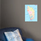 Maps of North America: Dominica Mural        -   Removable Wall   Adhesive Decal
